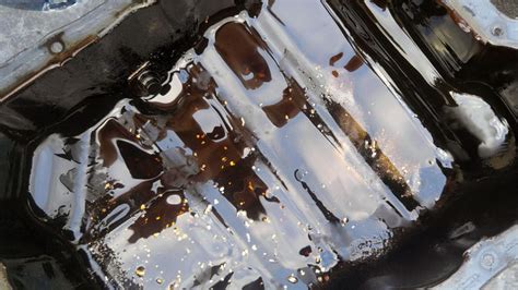 Metal shavings in the oil pan 